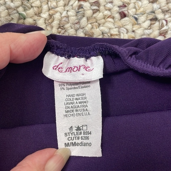 Demore Stylish Purple Plum Ruffle Halter Dress. Medium - Picture 6 of 10